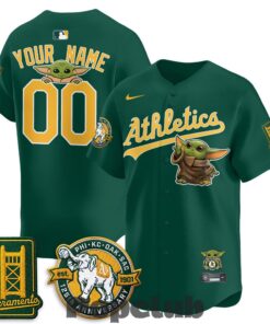 Oakland Athletics x Star Wars Baby Yoda 2026 Custom Baseball Jersey