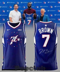 Philadelphia 76ers Jaylen Brown Signature Blue Basketball Jersey