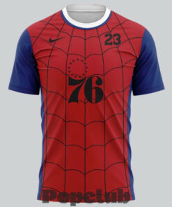 Philadelphia 76ers LeBron James x Spider-Man T-Shirt