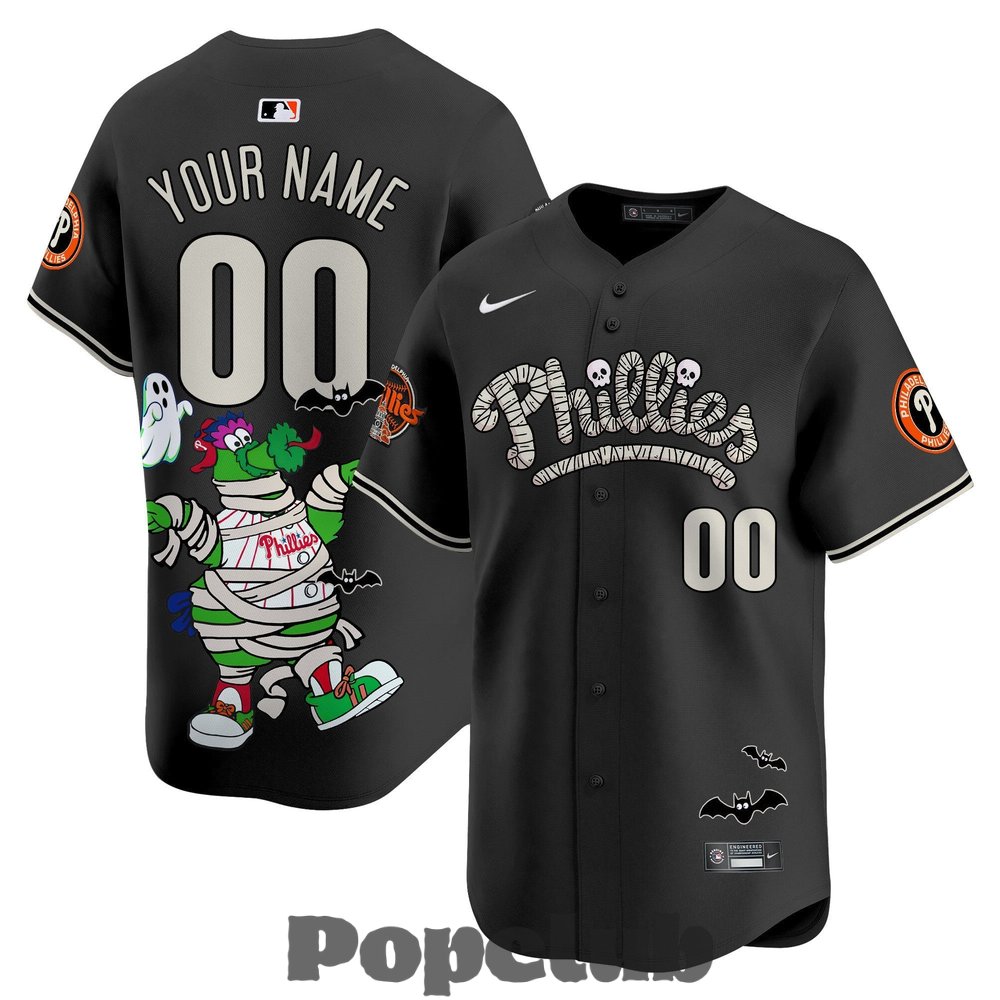 Philadelphia Phillies Phanatic Halloween Edition Limited Custom Jersey Philadelphia Phillies Phanatic Halloween Edition Limited Custom Jersey
