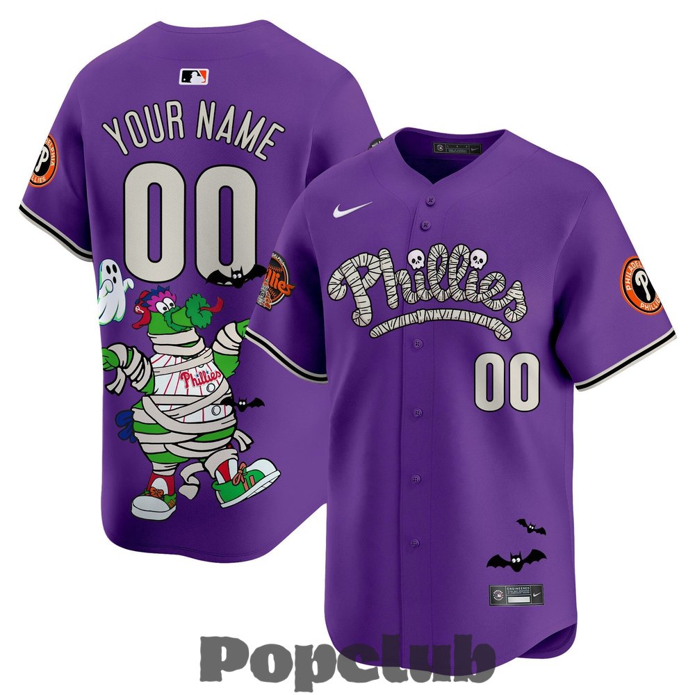 Philadelphia Phillies Phanatic Halloween Edition Limited Custom Jersey Philadelphia Phillies Phanatic Halloween Edition Limited Custom Jersey