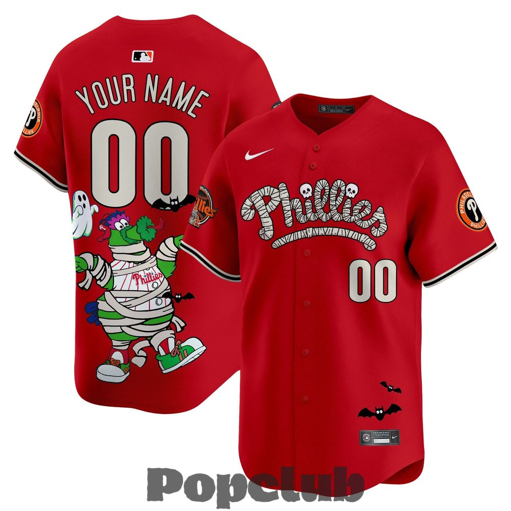Philadelphia Phillies Phanatic Halloween Edition Limited Custom Jersey Philadelphia Phillies Phanatic Halloween Edition Limited Custom Jersey