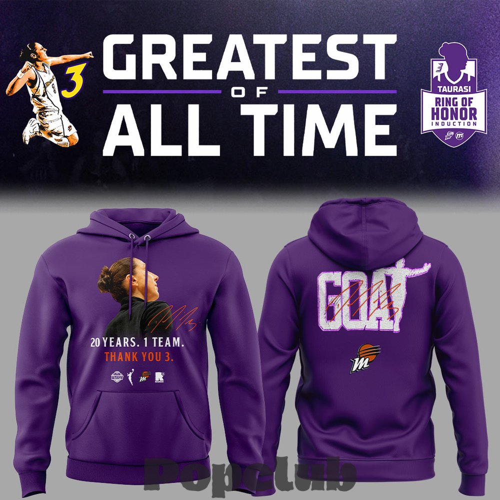 Phoenix Mercury Diana Taurasi-Ring of Honor “Greatest of All Time” Hoodie Phoenix Mercury Diana Taurasi-Ring of Honor “Greatest of All Time” Hoodie