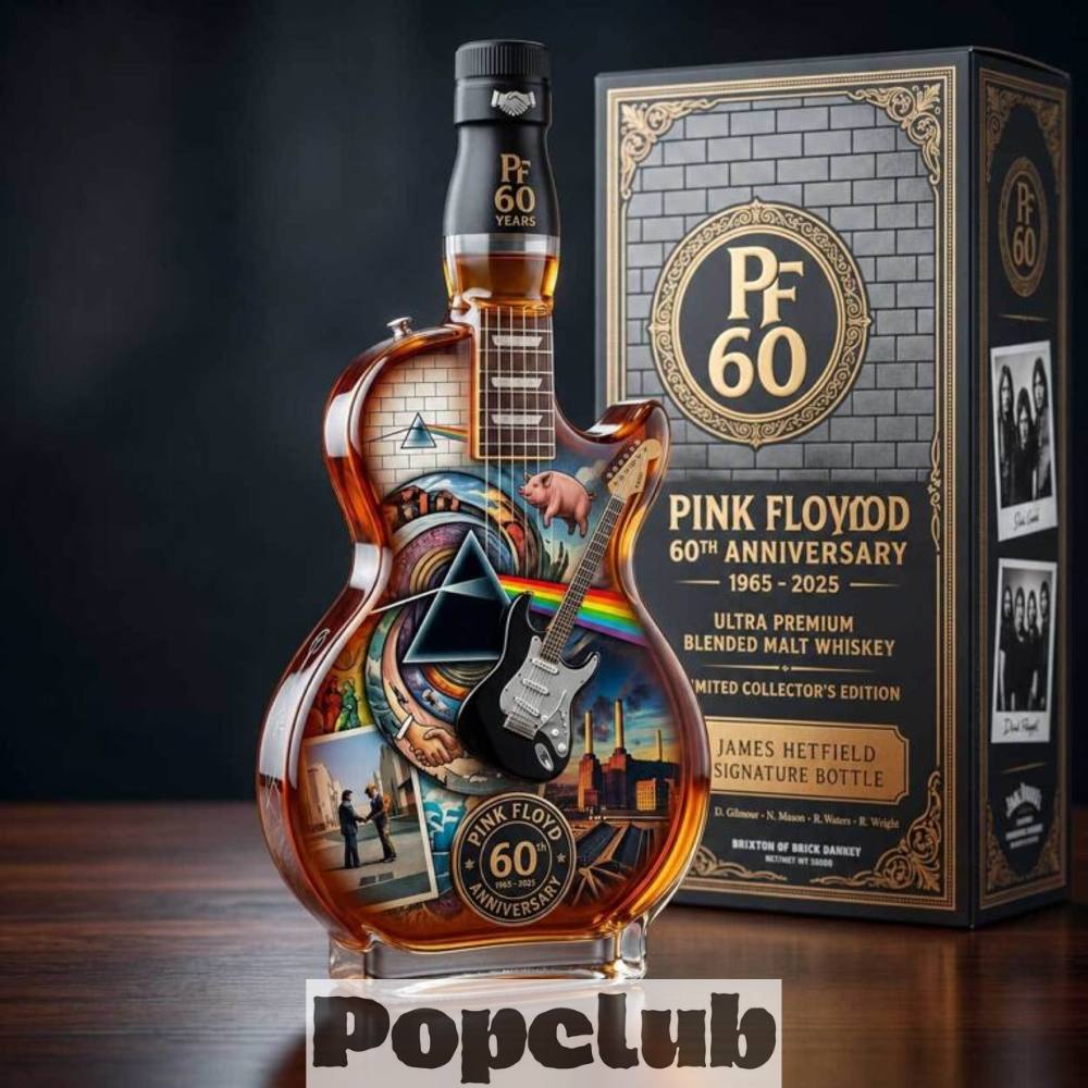Pink Floyd 60th Anniversary Guitar-shaped Whiskey Decanter Pink Floyd 60th Anniversary Guitar-shaped Whiskey Decanter