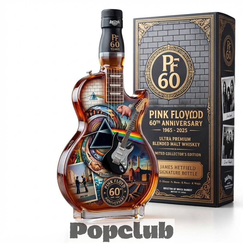 Pink Floyd 60th Anniversary Guitar-shaped Whiskey Decanter Pink Floyd 60th Anniversary Guitar-shaped Whiskey Decanter