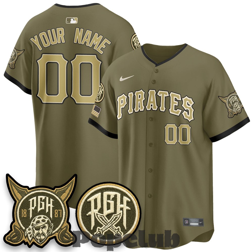 Pittsburgh Pirates Salute to Service 2026 Armed Forces Day Custom Jersey Pittsburgh Pirates Salute to Service 2026 Armed Forces Day Custom Jersey