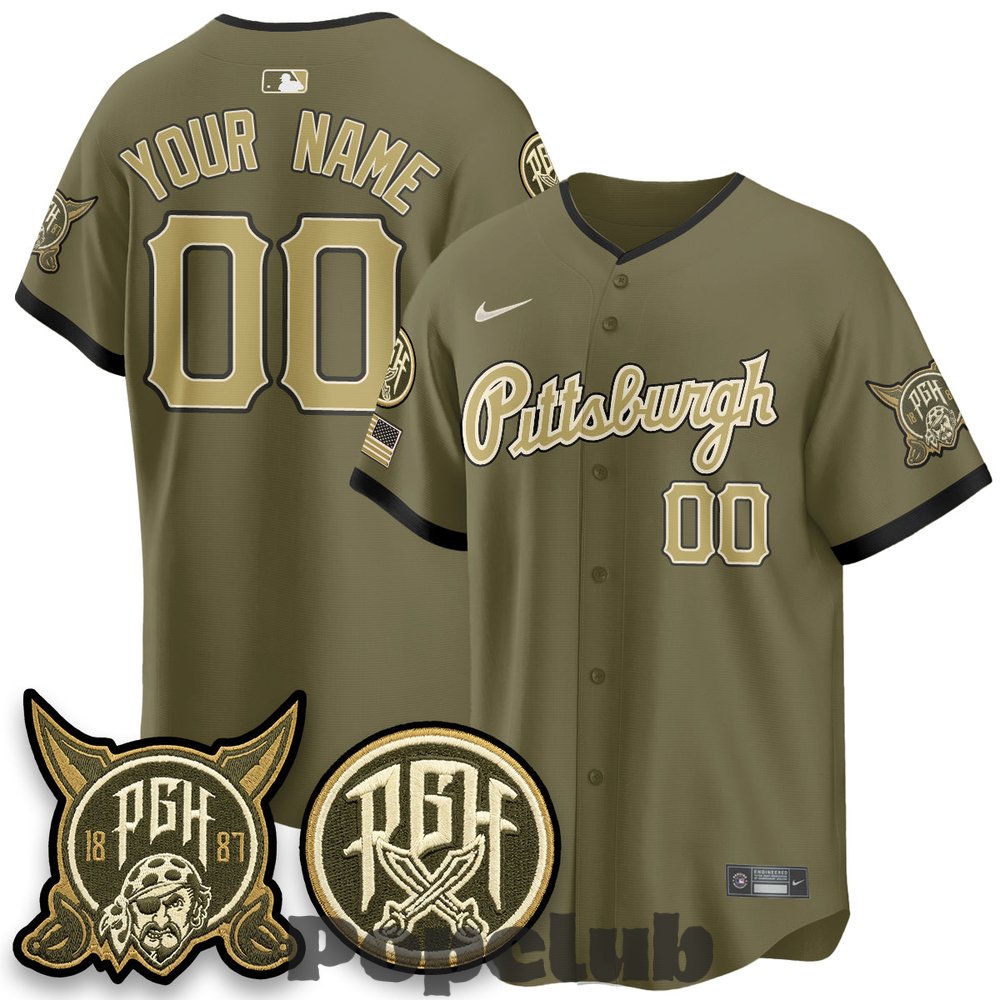 Pittsburgh Pirates Salute to Service 2026 Armed Forces Day Custom Jersey Pittsburgh Pirates Salute to Service 2026 Armed Forces Day Custom Jersey
