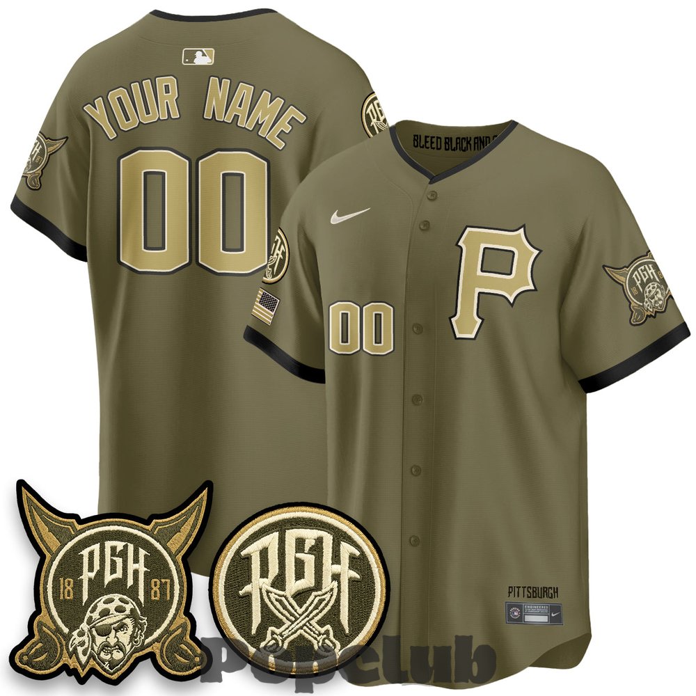 Pittsburgh Pirates Salute to Service 2026 Armed Forces Day Custom Jersey Pittsburgh Pirates Salute to Service 2026 Armed Forces Day Custom Jersey