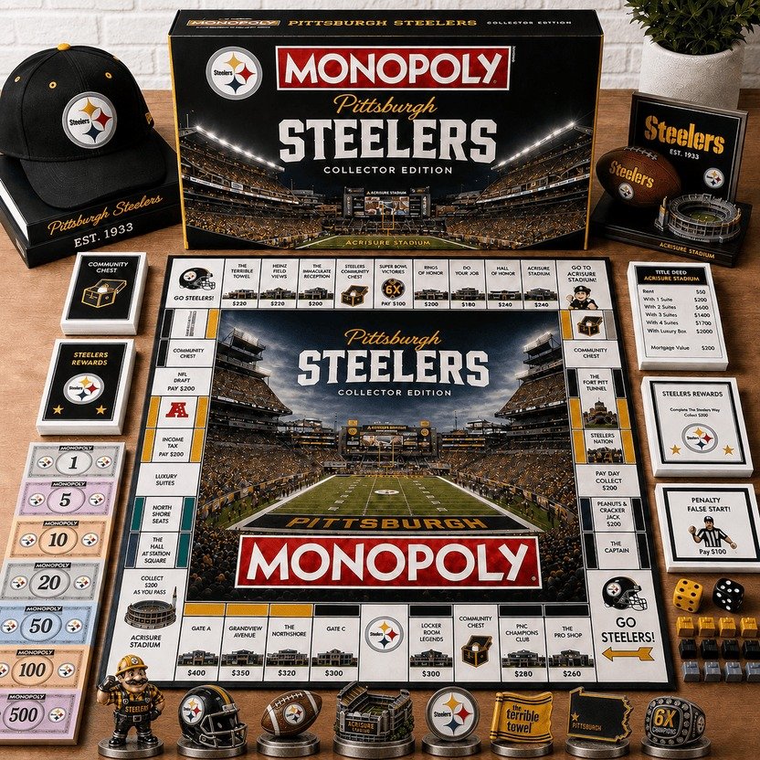 Pittsburgh Steelers Monopoly Board Game Pittsburgh Steelers Monopoly Board Game