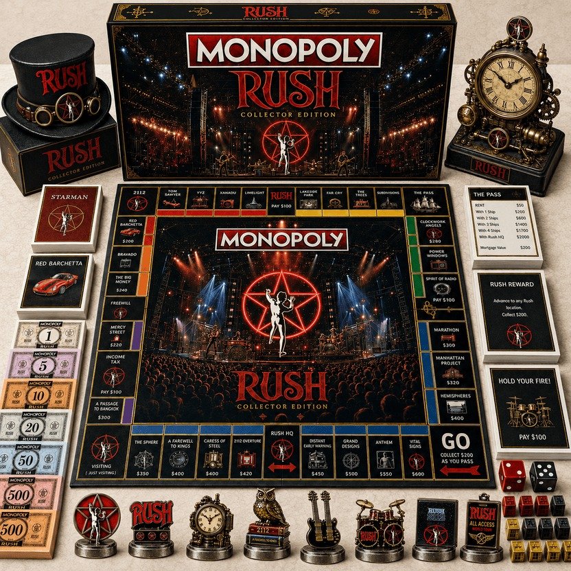 Rush Rock Band Monopoly Board Game Rush Rock Band Monopoly Board Game