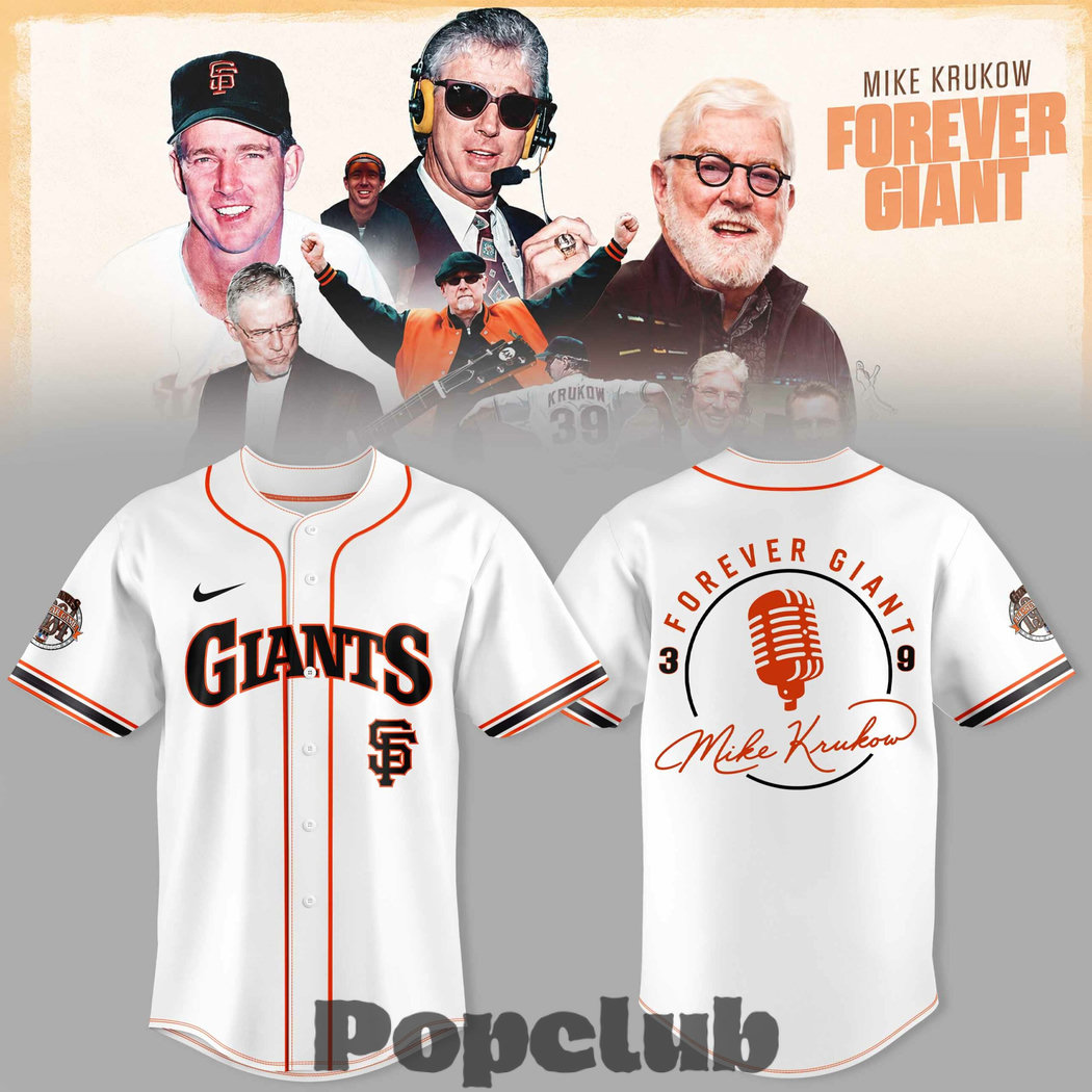 San Francisco Giants 39 Years Mike Krukow Forever Giants Baseball Jersey San Francisco Giants 39 Years Mike Krukow Forever Giants Baseball Jersey