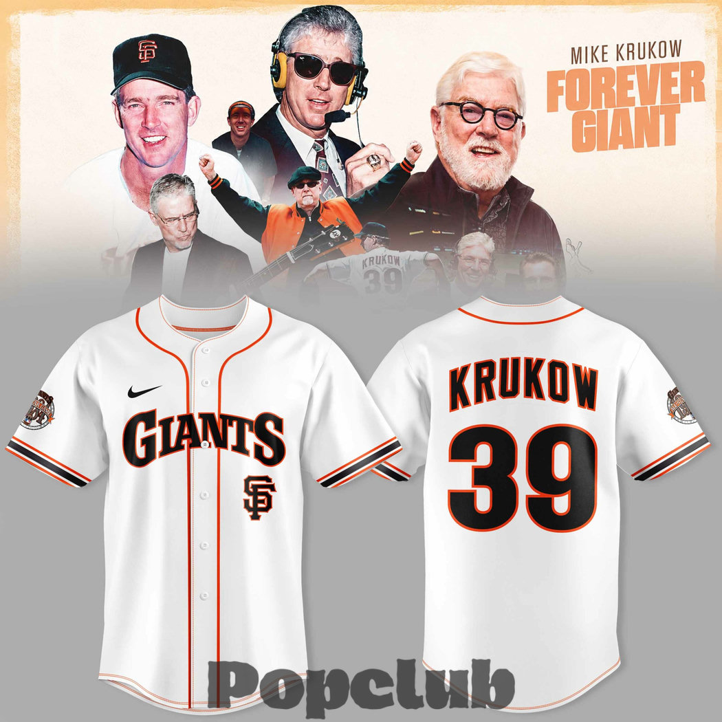 San Francisco Giants 39 Years Mike Krukow Forever Giants Baseball Jersey San Francisco Giants 39 Years Mike Krukow Forever Giants Baseball Jersey