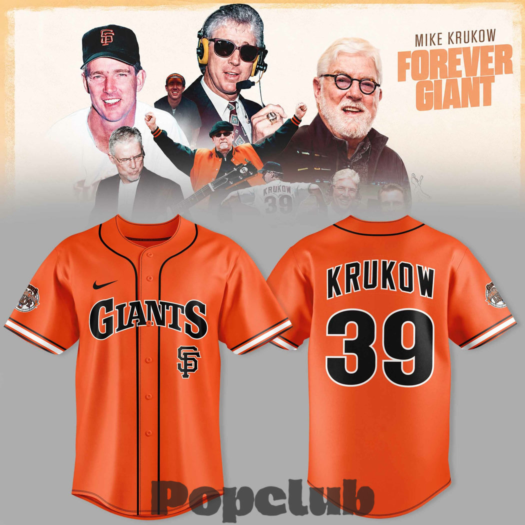 San Francisco Giants 39 Years Mike Krukow Forever Giants Baseball Jersey San Francisco Giants 39 Years Mike Krukow Forever Giants Baseball Jersey