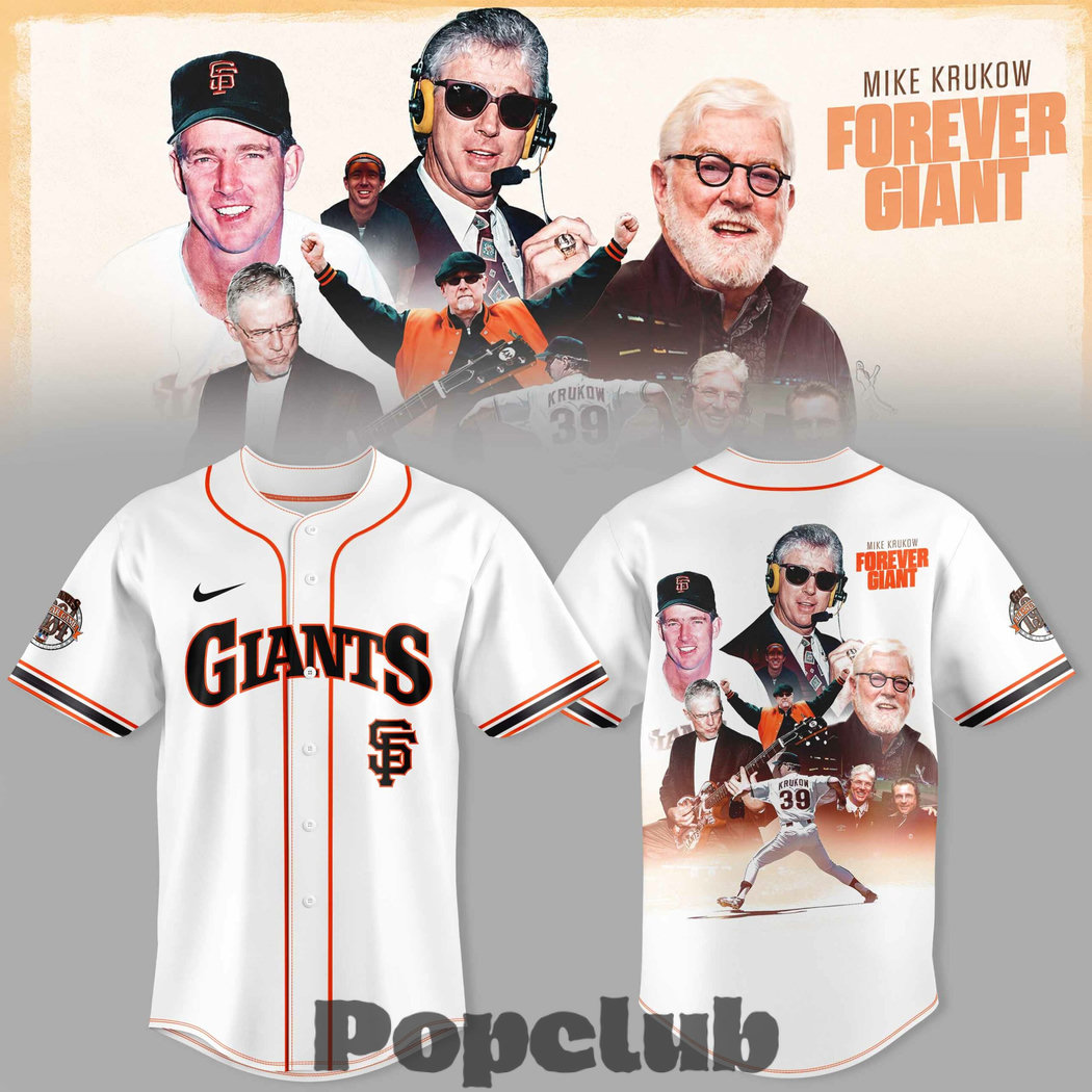 San Francisco Giants 39 Years Mike Krukow Forever Giants Baseball Jersey San Francisco Giants 39 Years Mike Krukow Forever Giants Baseball Jersey