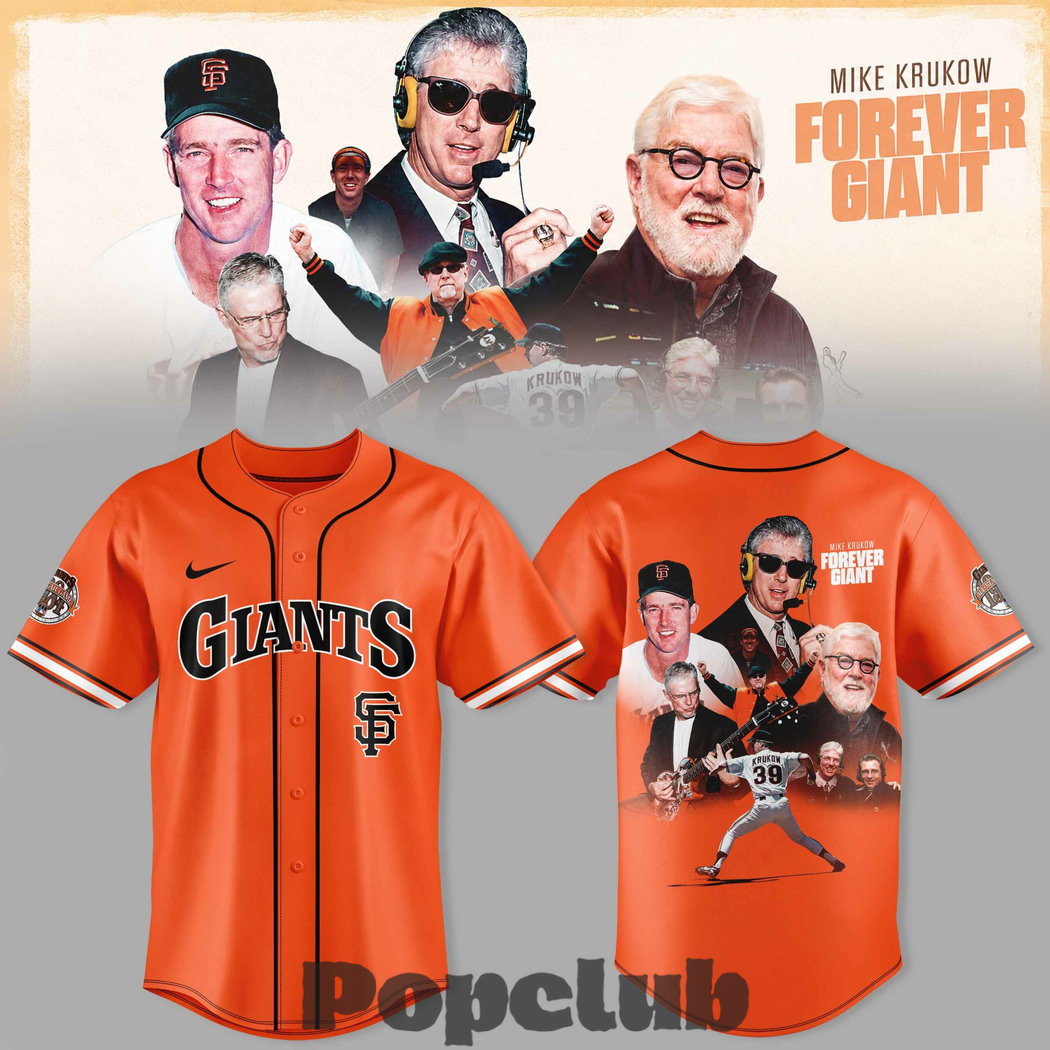 San Francisco Giants 39 Years Mike Krukow Forever Giants Baseball Jersey San Francisco Giants 39 Years Mike Krukow Forever Giants Baseball Jersey