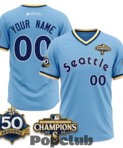 Seattle Mariners 50th Anniversary Throwback Custom Baseball Jersey