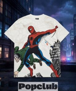 Spider Man Classic Comic Action White T-Shirt 2026
