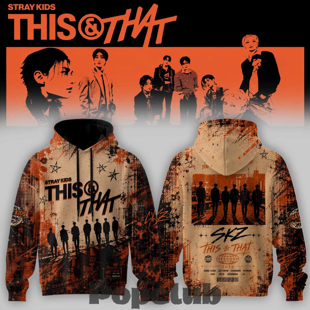 Stray Kids This & That Signature RUN IT World Tour Hoodie Stray Kids This & That Signature RUN IT World Tour Hoodie