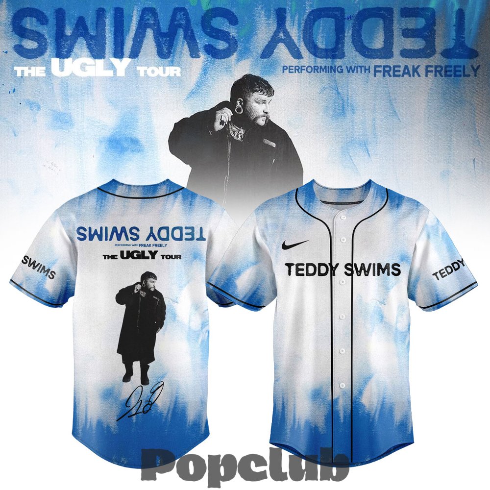 Teddy Swims “The Ugly Tour” 2026 Special Baseball Jersey Teddy Swims “The Ugly Tour” 2026 Special Baseball Jersey
