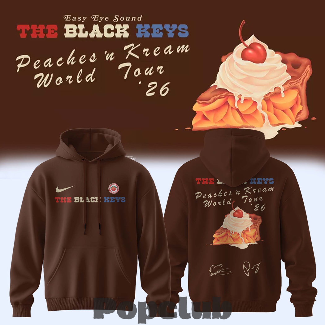 The Black Keys “Peaches ‘n Kream World Tour” 2026 Signed Hoodie The Black Keys “Peaches ‘n Kream World Tour” 2026 Signed Hoodie