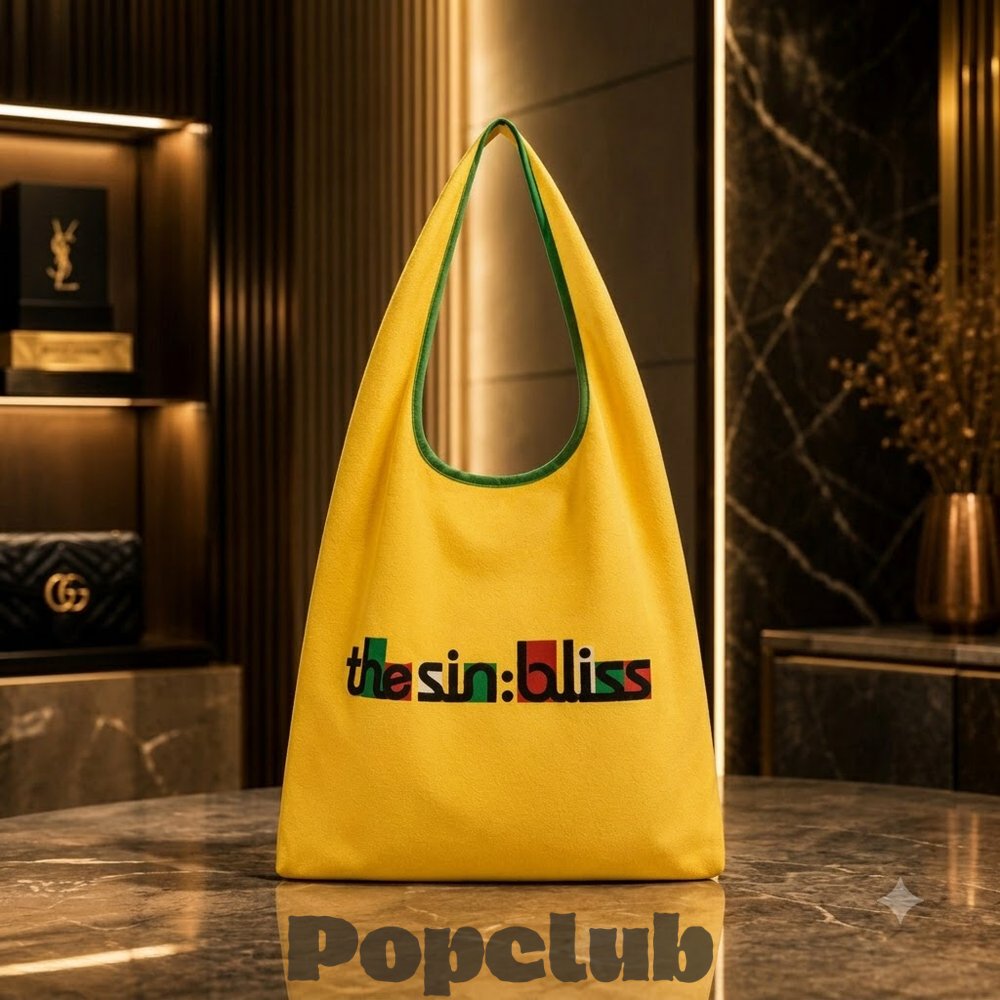 The Sin Bliss Yellow Canvas Tote Bag The Sin Bliss Yellow Canvas Tote Bag