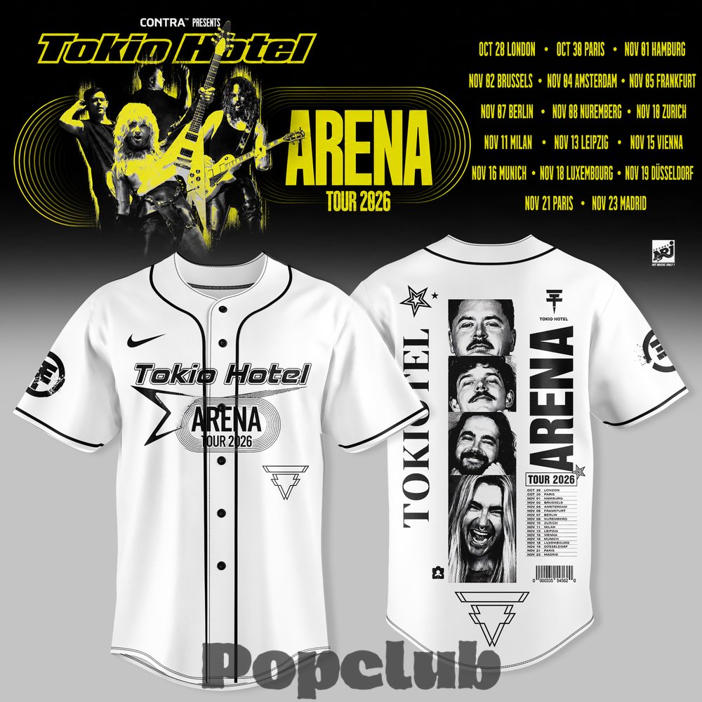 Tokio Hotel – Arena Tour 2026 Baseball Jersey Tokio Hotel – Arena Tour 2026 Baseball Jersey