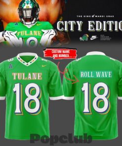 Tulane Green Wave KING of Mardi Gras-2026 City Edition Custom Football Jersey