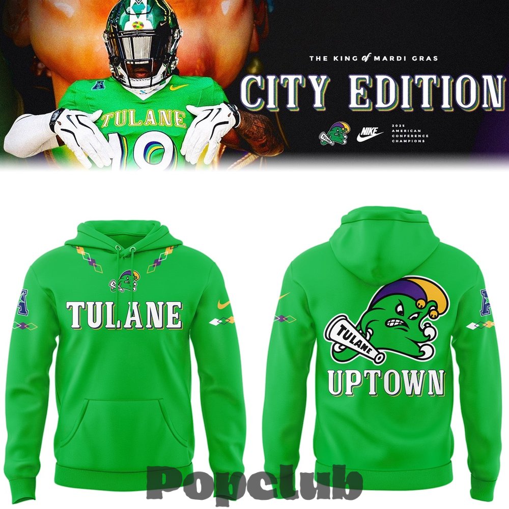 Tulane Green Wave KING of Mardi Gras-2026 City Edition Hoodie Tulane Green Wave KING of Mardi Gras-2026 City Edition Hoodie