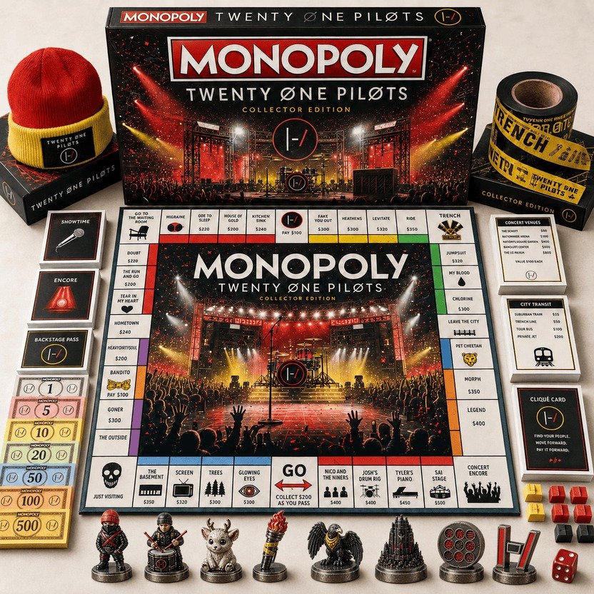 Twenty One Pilots Monopoly Board Game Twenty One Pilots Monopoly Board Game