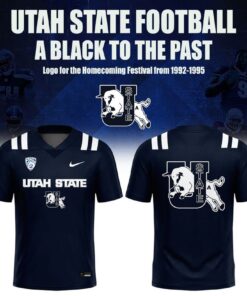 Utah State Aggies Football 1992–1995 Vintage Logo “A Blast To The Past” Football Jersey