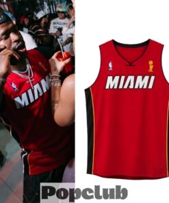 Vinicius Miami Heat NBA Championship Red Basketball Jersey