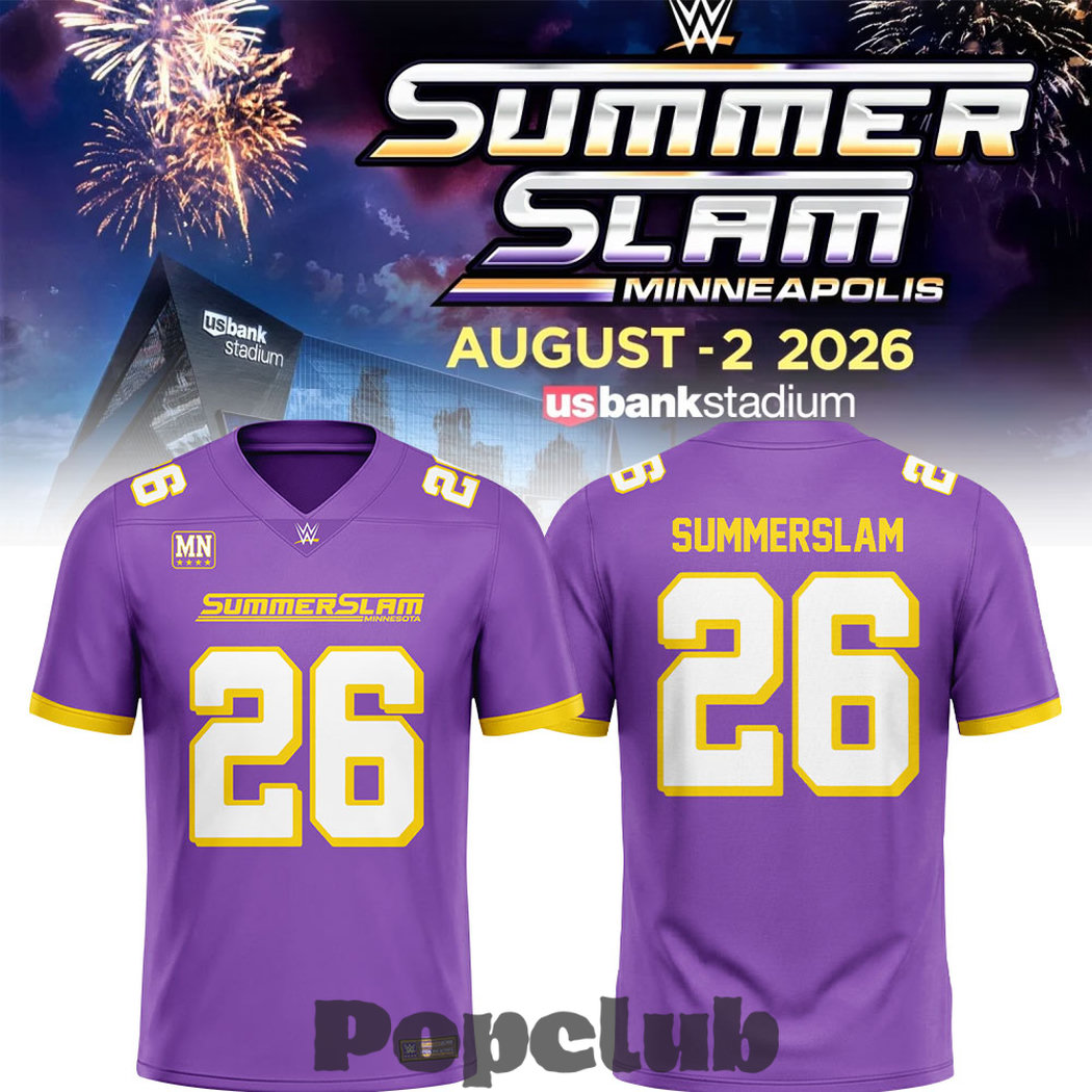 WWE Summer Slam 2026 In Minnesota Football Jersey WWE Summer Slam 2026 In Minnesota Football Jersey