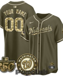 Washington Nationals Salute to Service 2026 Custom Baseball Jersey