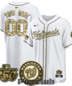 Washington Nationals Salute to Service 2026 Custom Baseball Jersey