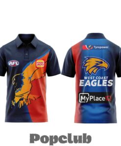West Coast Eagles 2026 Gather Round Guernsey Special Polo Shirt