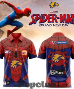 West Coast Eagles x Spider-Man 2026 Special Polo Shirt