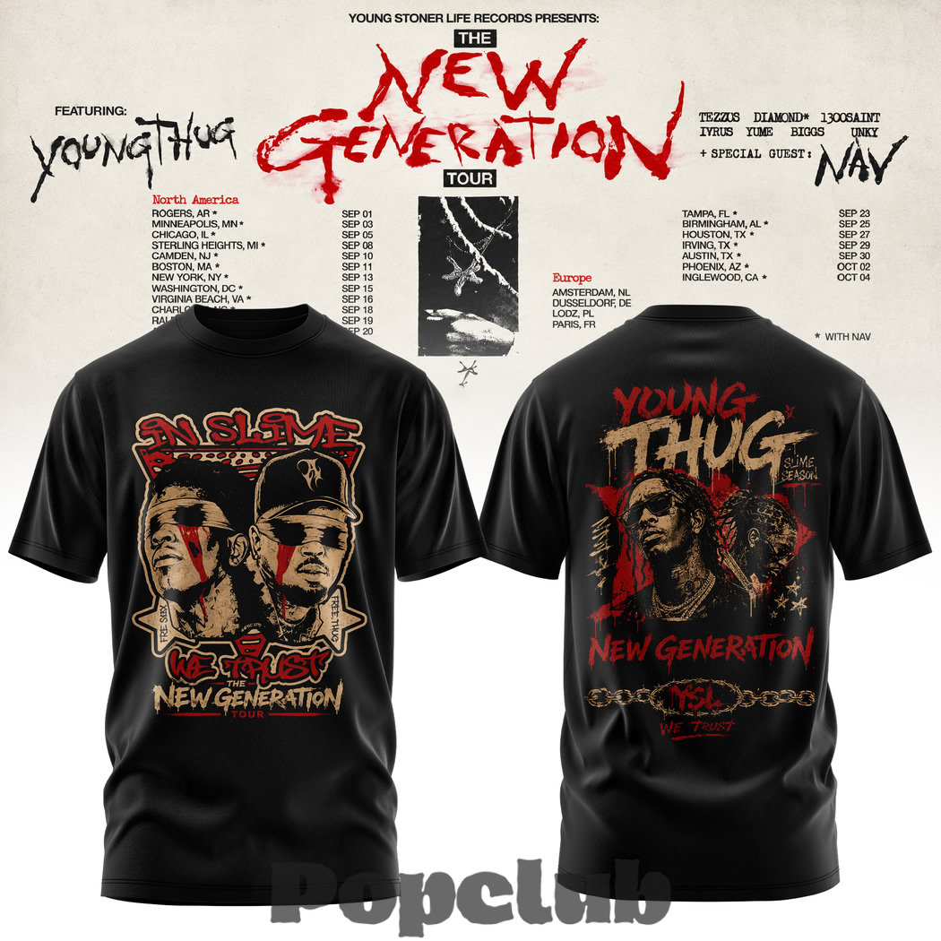 Young Thug The New Generation Tour 2026 T-Shirt Young Thug The New Generation Tour 2026 T-Shirt
