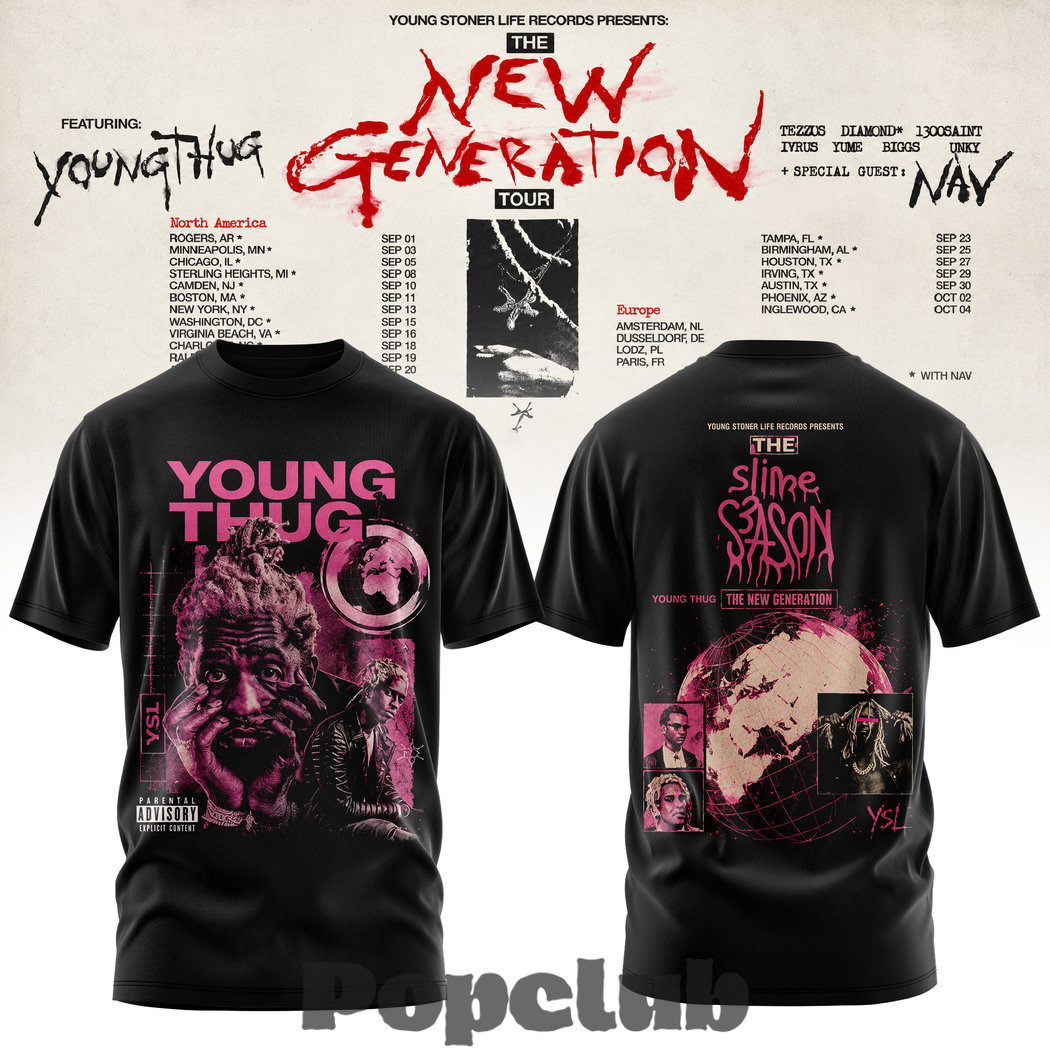 Young Thug The New Generation Tour 2026 T-Shirt Young Thug The New Generation Tour 2026 T-Shirt