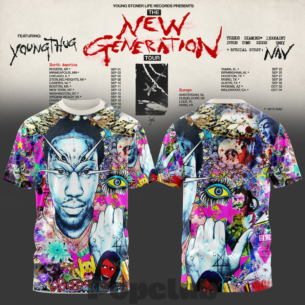 Young Thug The New Generation Tour 2026 T-Shirt Young Thug The New Generation Tour 2026 T-Shirt