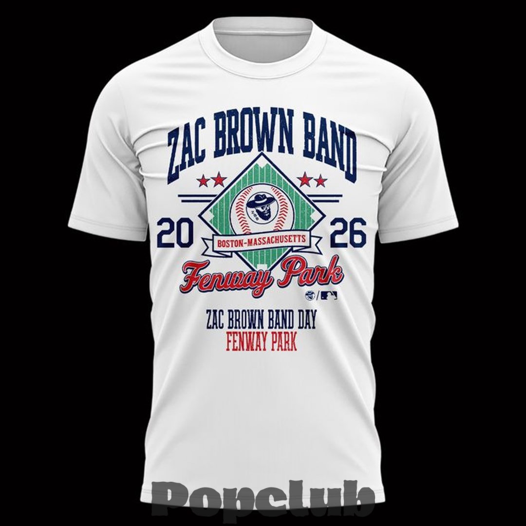 Zac Brown Band x Boston Red Sox Fenway Park Love & Fear Tour T-Shirt Zac Brown Band x Boston Red Sox Fenway Park Love & Fear Tour T-Shirt