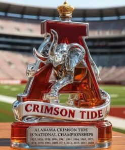 Alabama Crimson Tide 18 National Championship Whiskey Decanter Alabama Crimson Tide 18 National Championship Whiskey Decanter