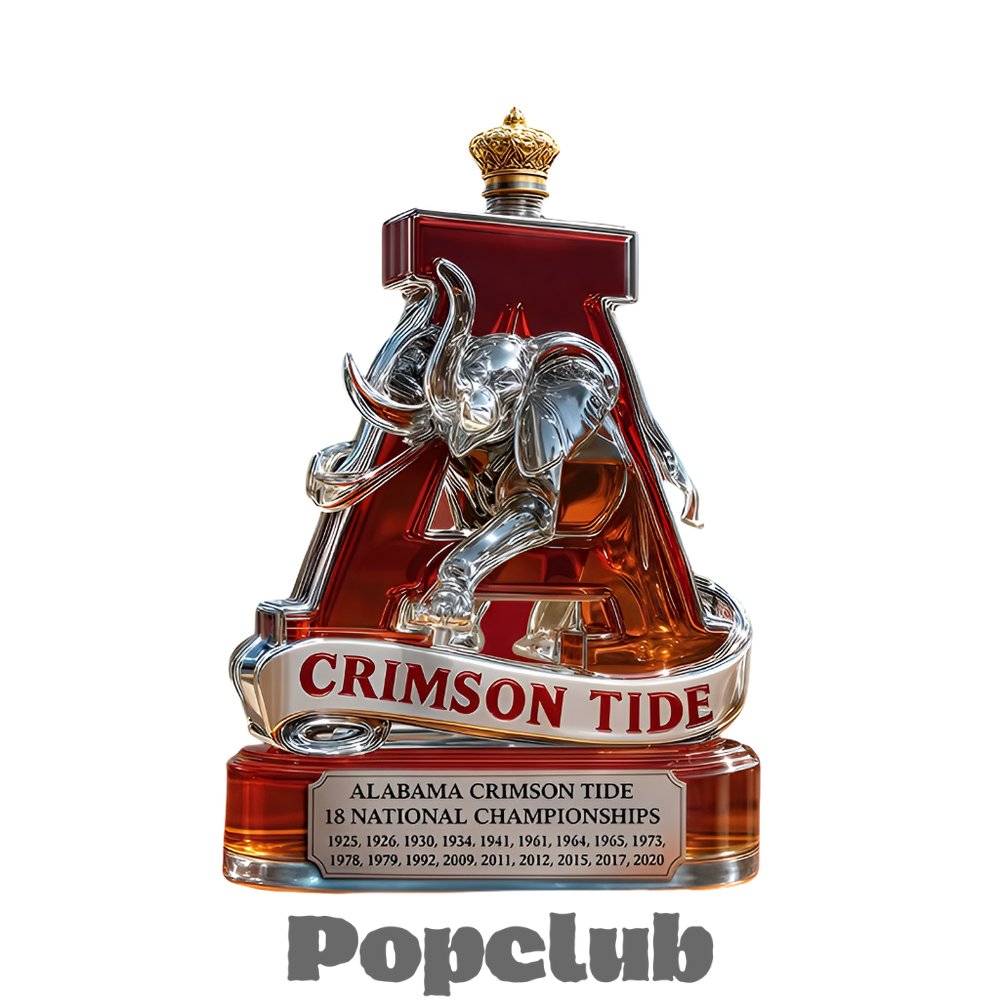 Alabama Crimson Tide 18 National Championship Whiskey Decanter Alabama Crimson Tide 18 National Championship Whiskey Decanter