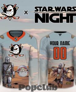 Anaheim Ducks Star Wars Night Limited Personalized Hockey Jersey