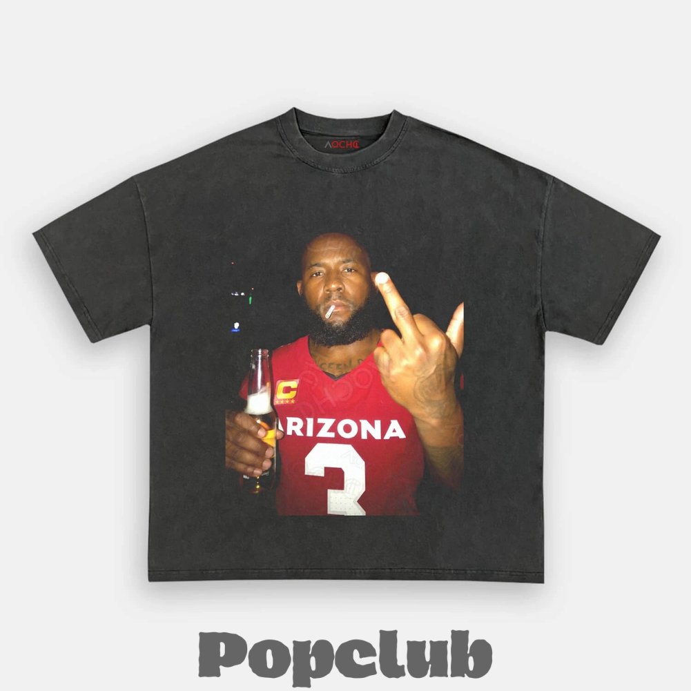 Arizona Cardinals Budda Baker Drinking & Middle Finger T-Shirt Arizona Cardinals Budda Baker Drinking & Middle Finger T-Shirt