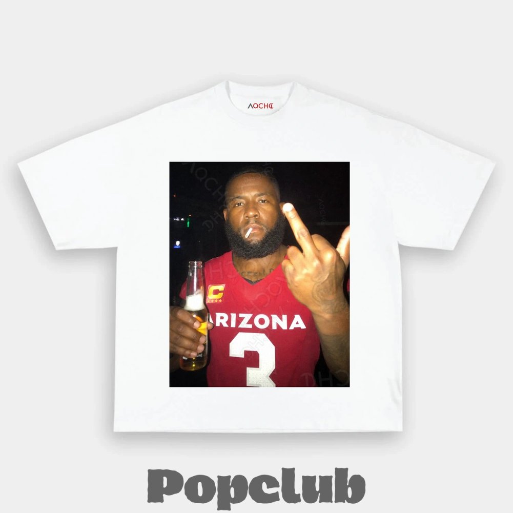 Arizona Cardinals Budda Baker Drinking & Middle Finger T-Shirt Arizona Cardinals Budda Baker Drinking & Middle Finger T-Shirt