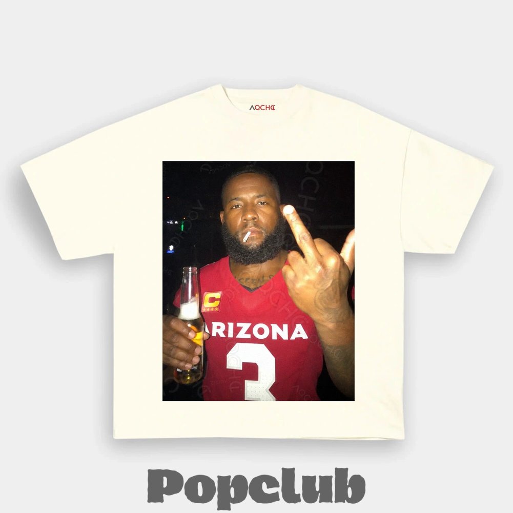 Arizona Cardinals Budda Baker Drinking & Middle Finger T-Shirt Arizona Cardinals Budda Baker Drinking & Middle Finger T-Shirt