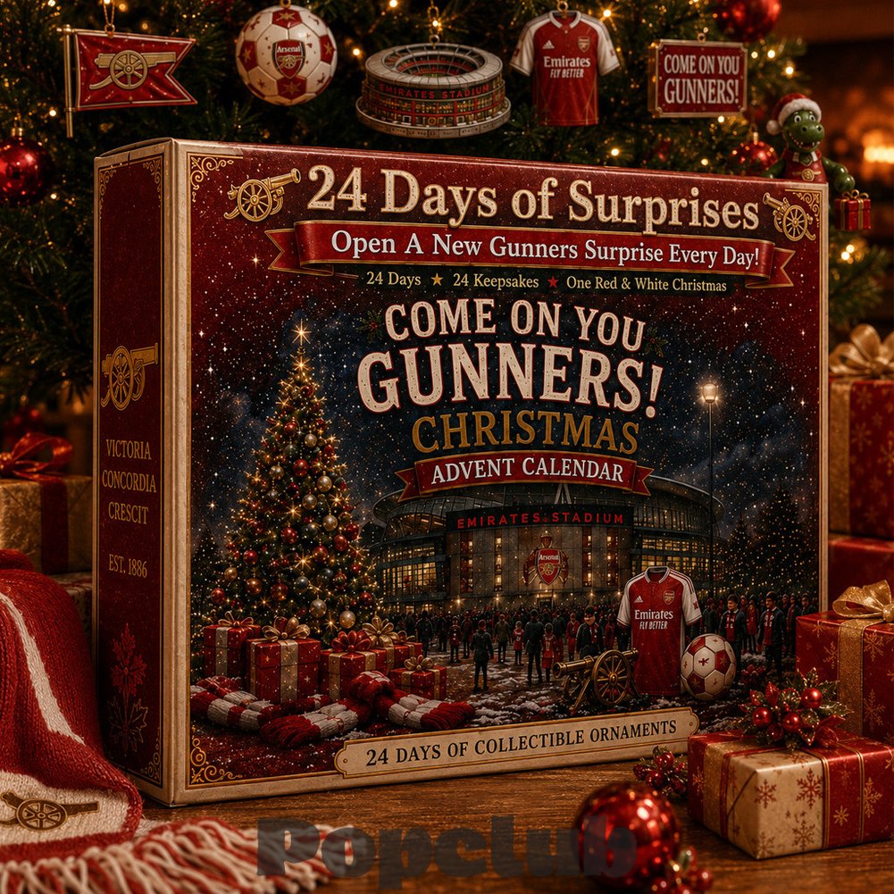 Arsenal Come On You Gunners Christmas Advent Calendar 2026 for Soccer Fans Arsenal Come On You Gunners Christmas Advent Calendar 2026 for Soccer Fans