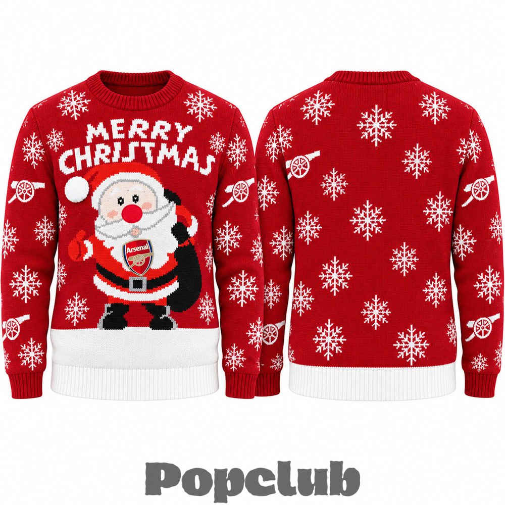 Arsenal Santa Clause Jumper 2026 Ugly Christmas Sweater Arsenal Santa Clause Jumper 2026 Ugly Christmas Sweater