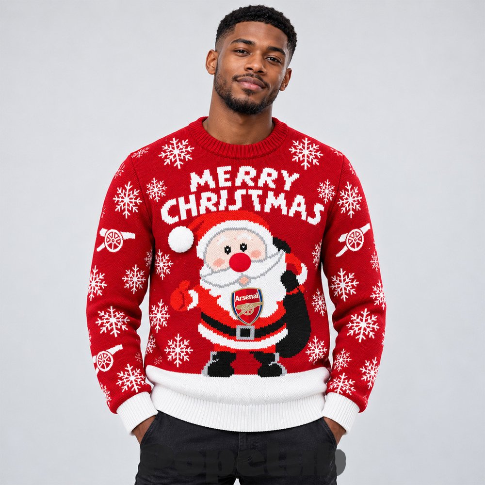 Arsenal Santa Clause Jumper 2026 Ugly Christmas Sweater Arsenal Santa Clause Jumper 2026 Ugly Christmas Sweater