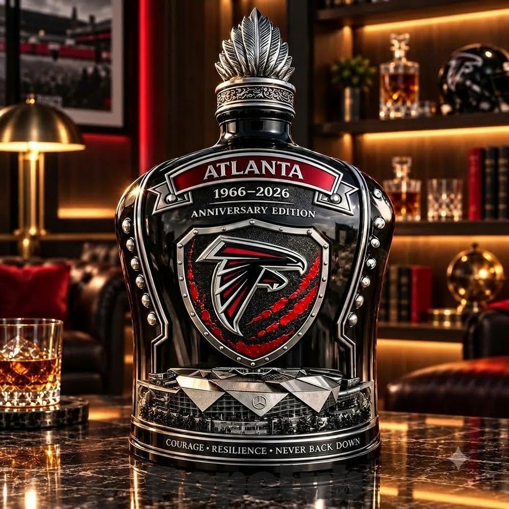 Atlanta Falcons 60Th Anniversary 2026 Limited Edition Collectible Whiskey Bottle Atlanta Falcons 60Th Anniversary 2026 Limited Edition Collectible Whiskey Bottle